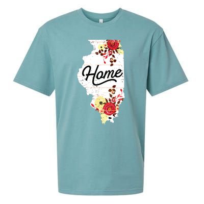 Illinois Home Shirts For Women Floral Illinois Sueded Cloud Jersey T-Shirt