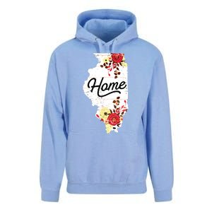 Illinois Home Shirts For Women Floral Illinois Unisex Surf Hoodie