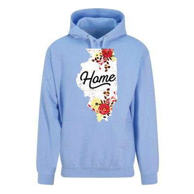 Illinois Home Shirts For Women Floral Illinois Unisex Surf Hoodie