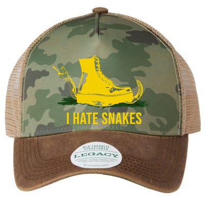 I Hate Snakes Don't Thread On Me Flag Legacy Tie Dye Trucker Hat