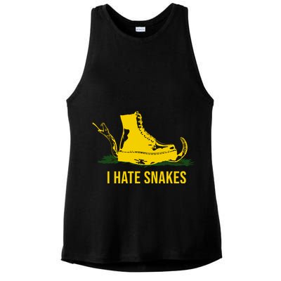 I Hate Snakes Don't Thread On Me Flag Ladies PosiCharge Tri-Blend Wicking Tank