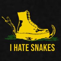I Hate Snakes Don't Thread On Me Flag Ladies PosiCharge Tri-Blend Wicking Tank