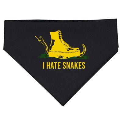 I Hate Snakes Don't Thread On Me Flag USA-Made Doggie Bandana