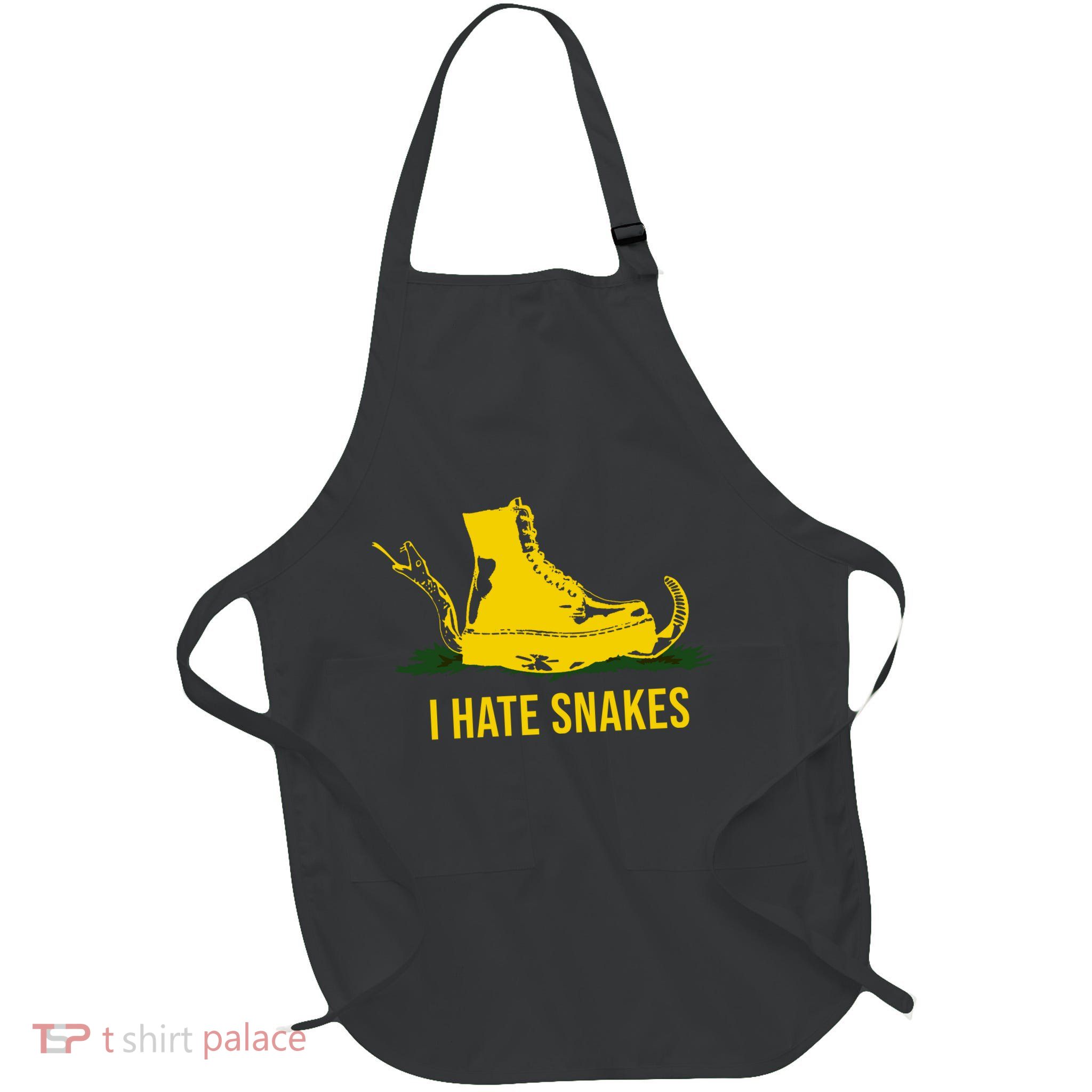 I Hate Snakes Don't Thread On Me Flag Full-Length Apron With Pockets