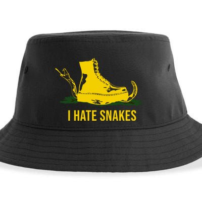I Hate Snakes Don't Thread On Me Flag Sustainable Bucket Hat
