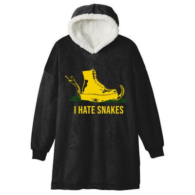 I Hate Snakes Don't Thread On Me Flag Hooded Wearable Blanket