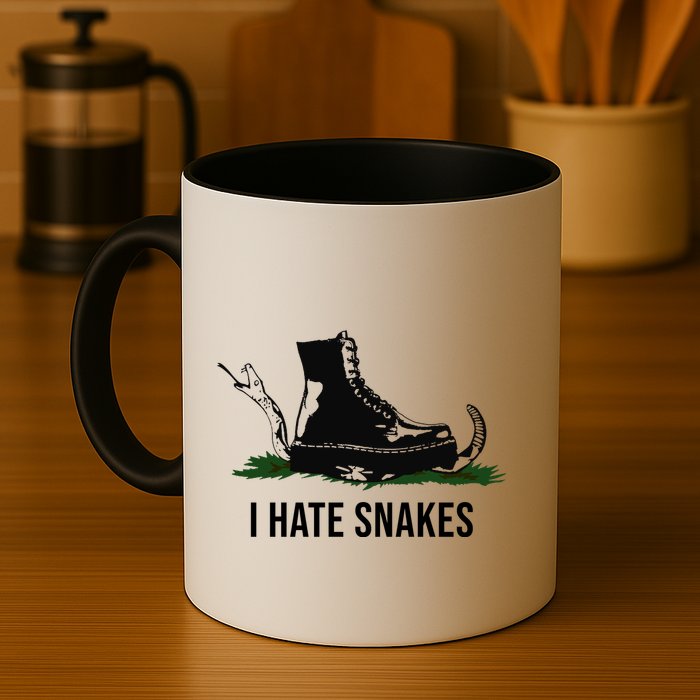 I Hate Snakes Don't Thread On Me Flag Mug