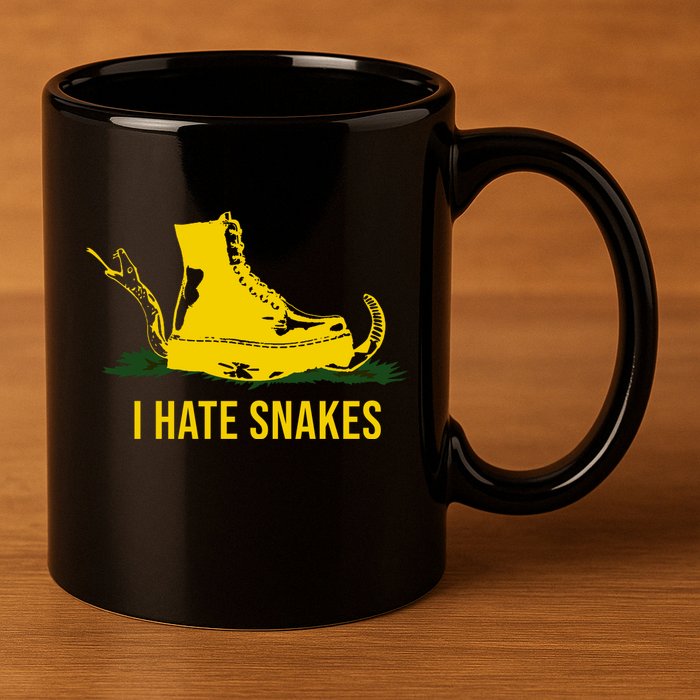 I Hate Snakes Don't Thread On Me Flag 11oz C Handle Ceramic Mug