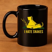 I Hate Snakes Don't Thread On Me Flag 11oz C Handle Ceramic Mug