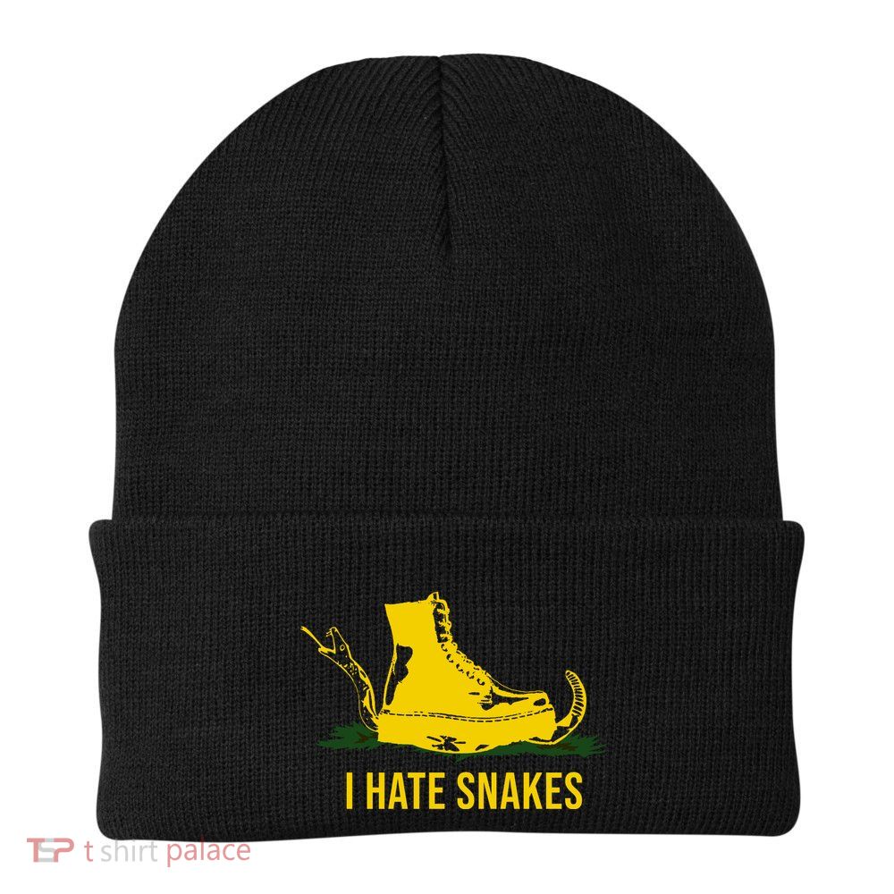 I Hate Snakes Don't Thread On Me Flag Beanie