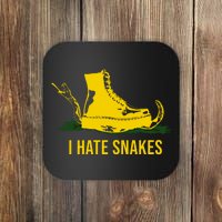 I Hate Snakes Don't Thread On Me Flag Coaster