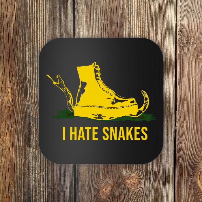 I Hate Snakes Don't Thread On Me Flag Coaster