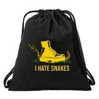 I Hate Snakes Don't Thread On Me Flag Drawstring Bag