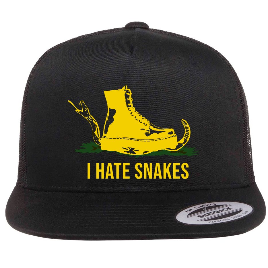 I Hate Snakes Don't Thread On Me Flag Flatbill Hat