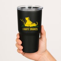 I Hate Snakes Don't Thread On Me Flag Tumbler