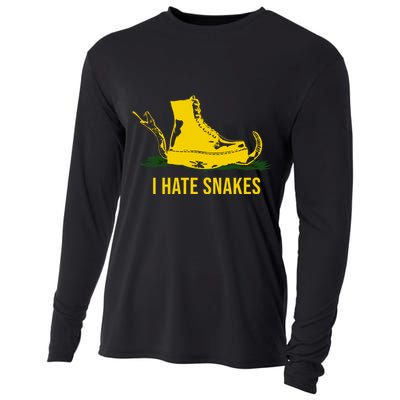 I Hate Snakes Don't Thread On Me Flag Cooling Performance Long Sleeve Crew