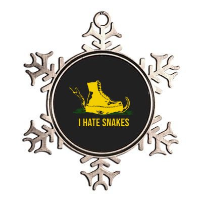 I Hate Snakes Don't Thread On Me Flag Metallic Star Ornament