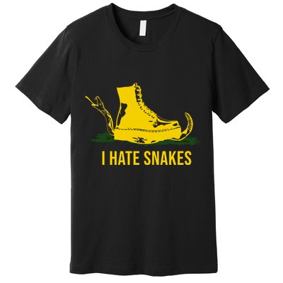 I Hate Snakes Don't Thread On Me Flag Premium T-Shirt