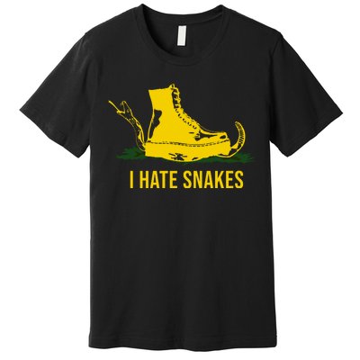 I Hate Snakes Don't Thread On Me Flag Premium T-Shirt