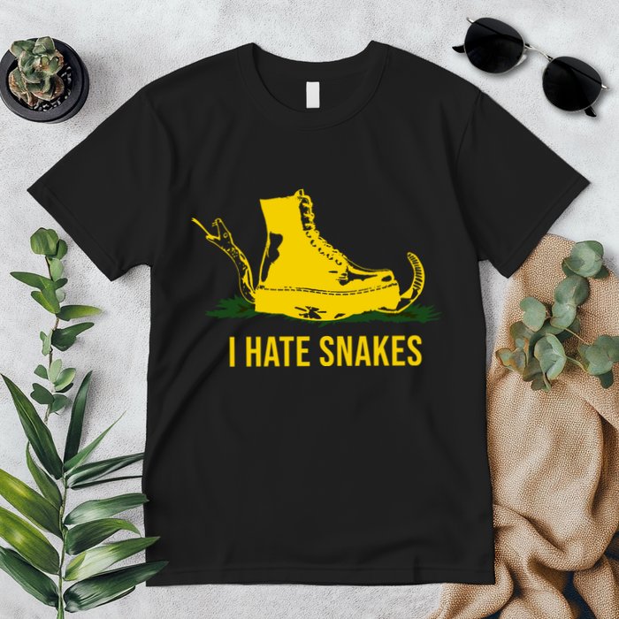 I Hate Snakes Don't Thread On Me Flag Premium T-Shirt