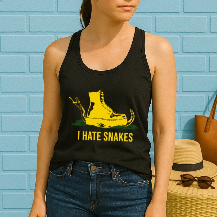 I Hate Snakes Don't Thread On Me Flag Womens Tank Top