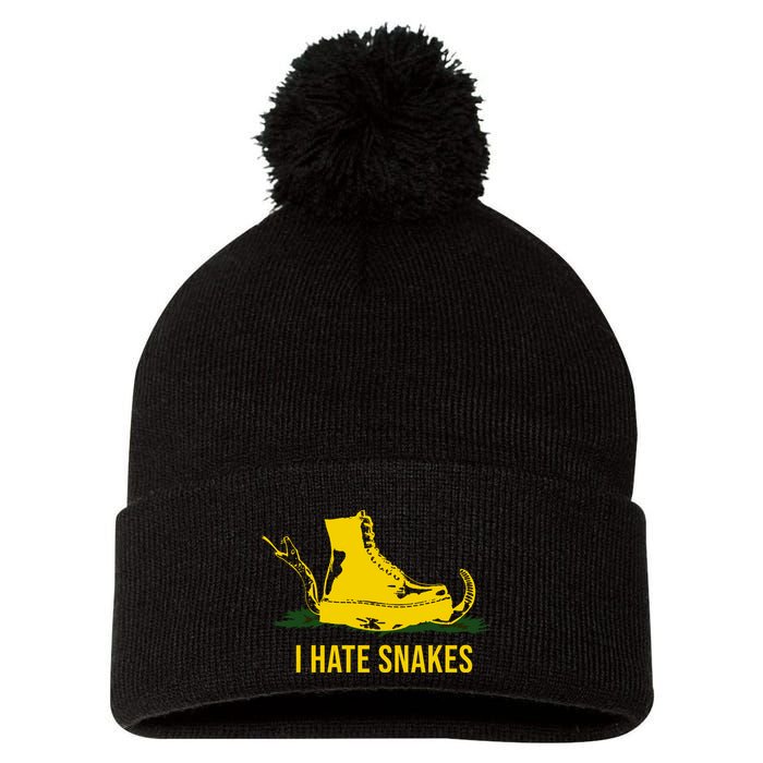 I Hate Snakes Don't Thread On Me Flag Pom Pom 12in Knit Beanie