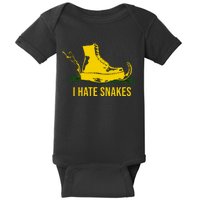 I Hate Snakes Don't Thread On Me Flag Baby Bodysuit