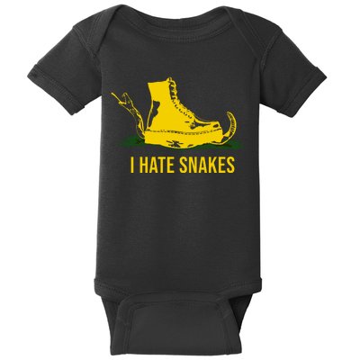 I Hate Snakes Don't Thread On Me Flag Baby Bodysuit