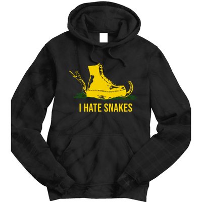 I Hate Snakes Don't Thread On Me Flag Tie Dye Hoodie