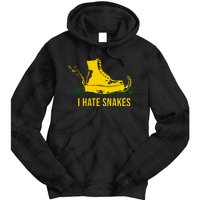 I Hate Snakes Don't Thread On Me Flag Tie Dye Hoodie