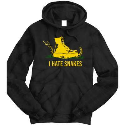 I Hate Snakes Don't Thread On Me Flag Tie Dye Hoodie