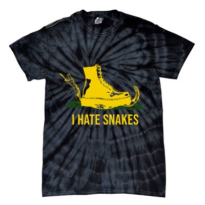 I Hate Snakes Don't Thread On Me Flag Tie-Dye T-Shirt