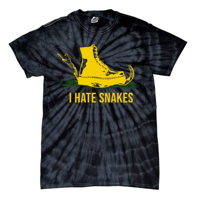 I Hate Snakes Don't Thread On Me Flag Tie-Dye T-Shirt