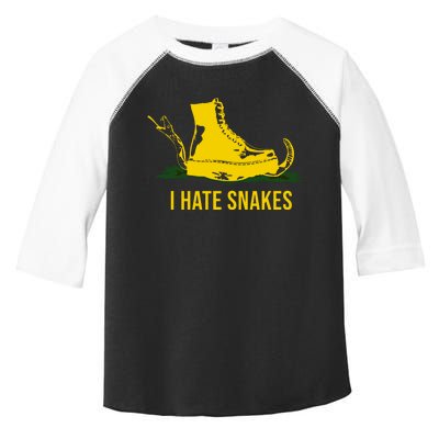 I Hate Snakes Don't Thread On Me Flag Toddler Fine Jersey T-Shirt