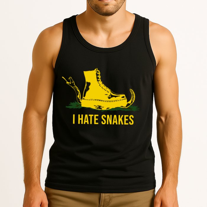 I Hate Snakes Don't Thread On Me Flag Tank Top