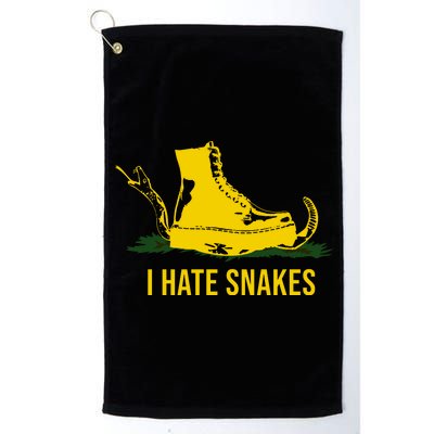 I Hate Snakes Don't Thread On Me Flag Platinum Collection Golf Towel