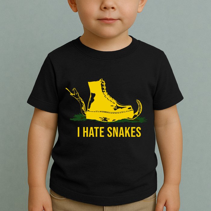 I Hate Snakes Don't Thread On Me Flag Toddler T-Shirt