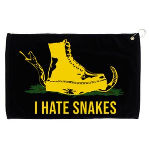 I Hate Snakes Don't Thread On Me Flag Grommeted Golf Towel