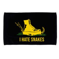 I Hate Snakes Don't Thread On Me Flag Microfiber Hand Towel