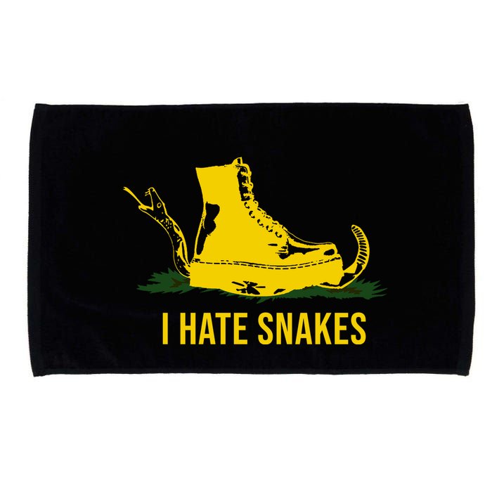 I Hate Snakes Don't Thread On Me Flag Microfiber Hand Towel