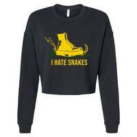 I Hate Snakes Don't Thread On Me Flag Cropped Pullover Crew