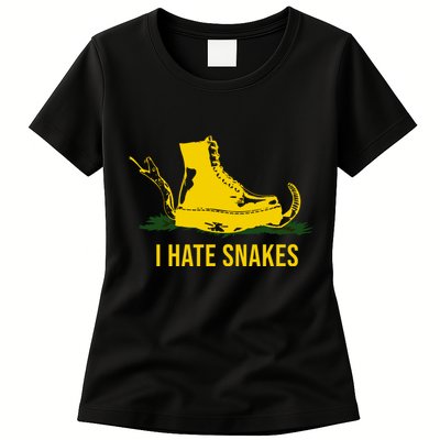 I Hate Snakes Don't Thread On Me Flag Womens T-Shirt