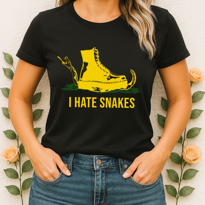 I Hate Snakes Don't Thread On Me Flag Womens T-Shirt