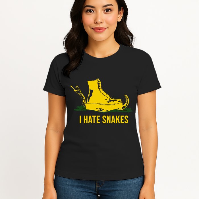 I Hate Snakes Don't Thread On Me Flag Womens T-Shirt