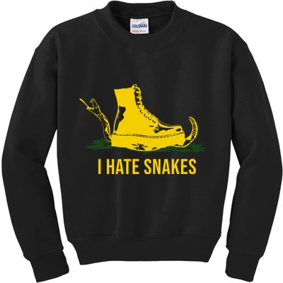 I Hate Snakes Don't Thread On Me Flag Kids Sweatshirt