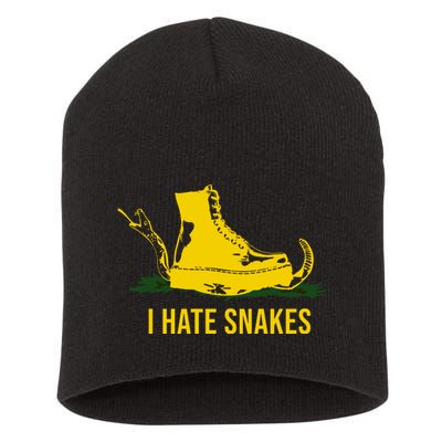 I Hate Snakes Don't Thread On Me Flag Short Acrylic Beanie