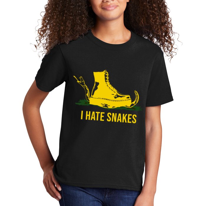 I Hate Snakes Don't Thread On Me Flag Kids T-Shirt