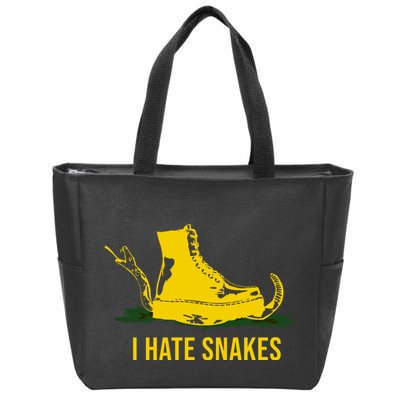 I Hate Snakes Don't Thread On Me Flag Zip Tote Bag