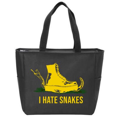 I Hate Snakes Don't Thread On Me Flag Zip Tote Bag