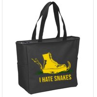 I Hate Snakes Don't Thread On Me Flag Zip Tote Bag
